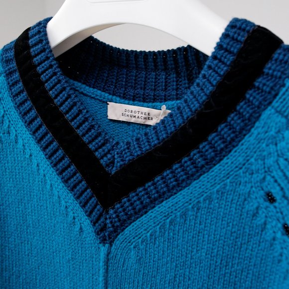 Dorothee Schumacher Teal V-Neck Vest - Picture 3 of 9